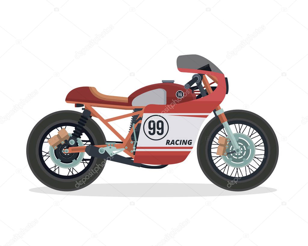 Modern Extreme Sport Motocross Bike Illustration In Isolated White Background