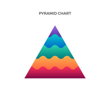 Modern piramit grafik iş grafik Infographic öğeleri şekil