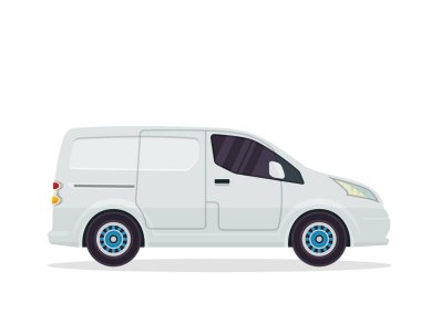 Modern ticari teslim araç illüstrasyon 