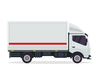 Modern ticari teslim araç illüstrasyon 