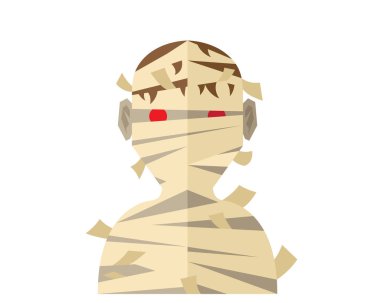 Modern korkunç Cadılar Bayramı düz Avatar karakter