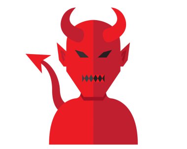 Modern korkunç Cadılar Bayramı düz Avatar karakter