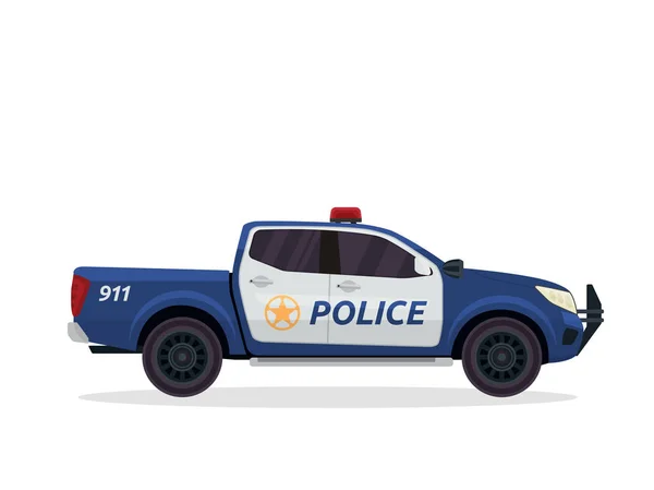 Modern Urban Police Patrol Vehicle Illustration Logo — Stock Vector