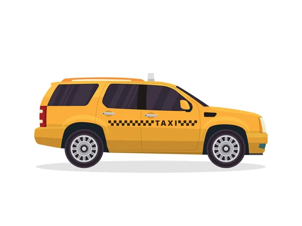 Nowoczesny Miejski Żółty Rodziny Suv Taxi Pojazdu Ilustracja — Wektor stockowy