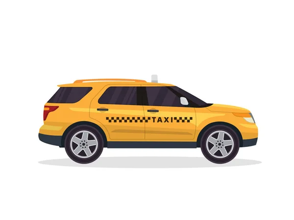 Nowoczesny Miejski Żółty Rodziny Suv Taxi Pojazdu Ilustracja — Wektor stockowy