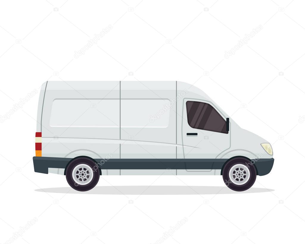 Modern Commercial Delivery Vehicle Illustration 