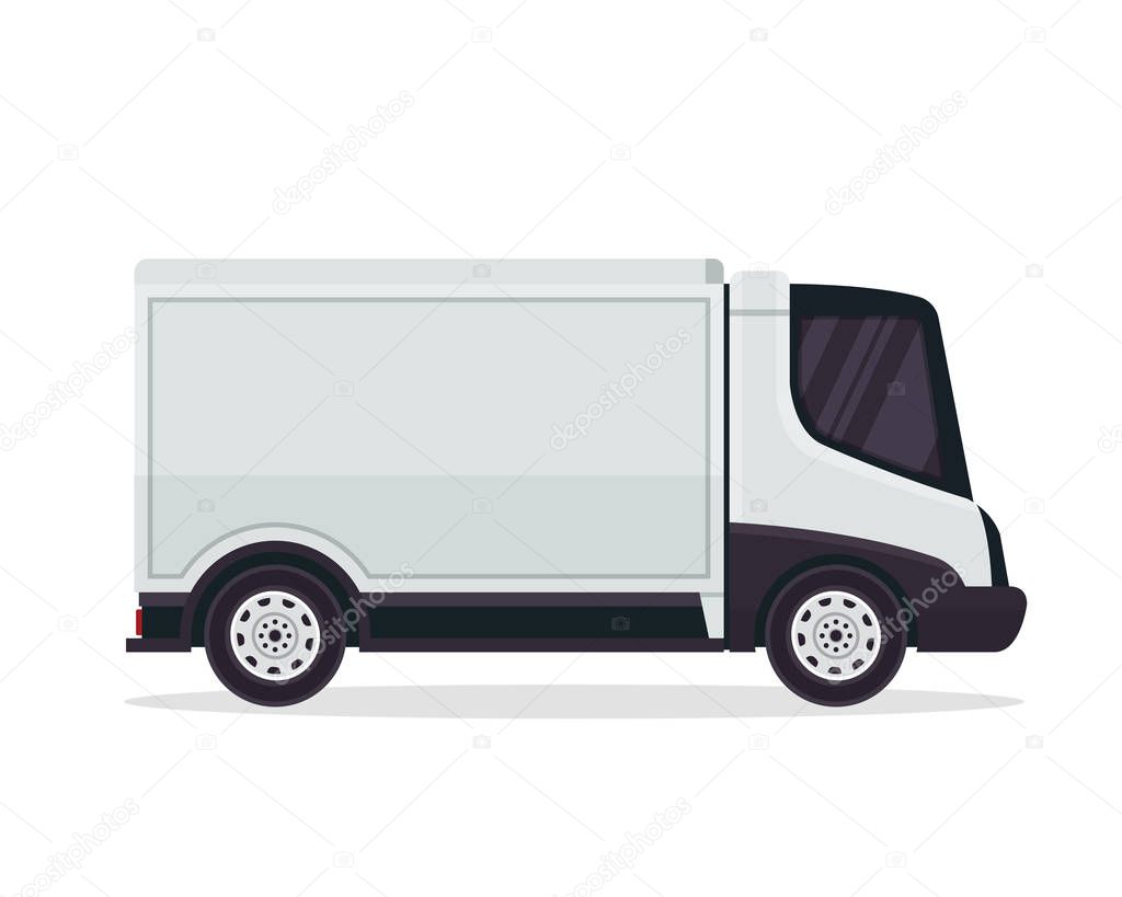 Modern Commercial Delivery Vehicle Illustration 