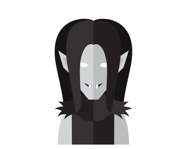 Moderne Effrayant Halloween Plat Personnage Avatar — Image vectorielle