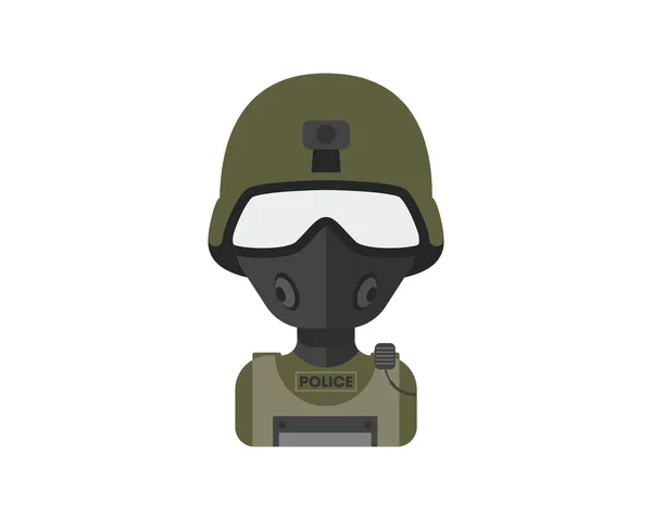 Personnel Occupation Moderne Avatar Uniforme Police — Image vectorielle