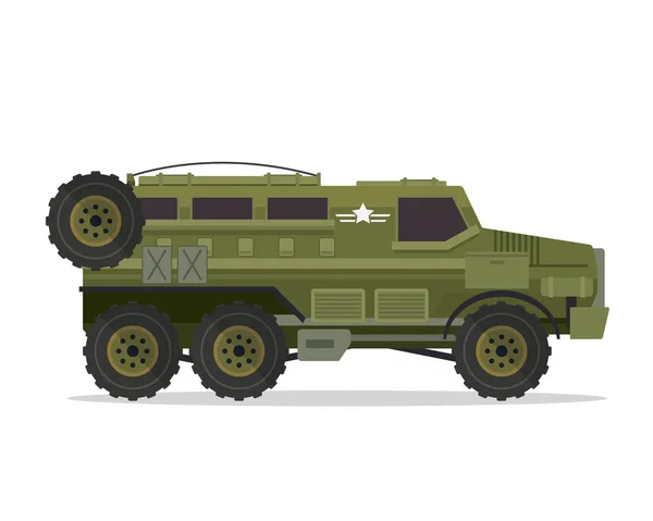 現代の軍用車両イラスト ゲーム アセット アイコン インフォ グラフィック および他の軍事のグラフィックの目的に適して — ストックベクタ