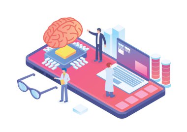 Modern Isometric Yapay Zeka İllüstrasyonu, Diyagramlar, Infografikler, Kitap İllüstrasyonu, Oyun Varlığı ve Diğer Grafik İlgili Varlıklar İçin Uygun