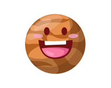 Mutlu sevimli Merkür gezegeni çizgi film karakteri, çocuk kitabı için uygun, karakter, oyun varlık, Infographic, illüstrasyon ve grafik diğer ilgili varlıklar