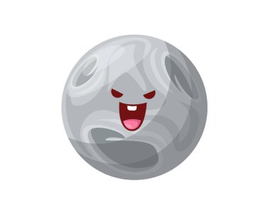 Mutlu sevimli Plüton gezegeni çizgi film karakteri, çocuk kitabı için uygun, karakter, oyun varlık, Infographic, illüstrasyon ve grafik diğer ilgili varlıklar