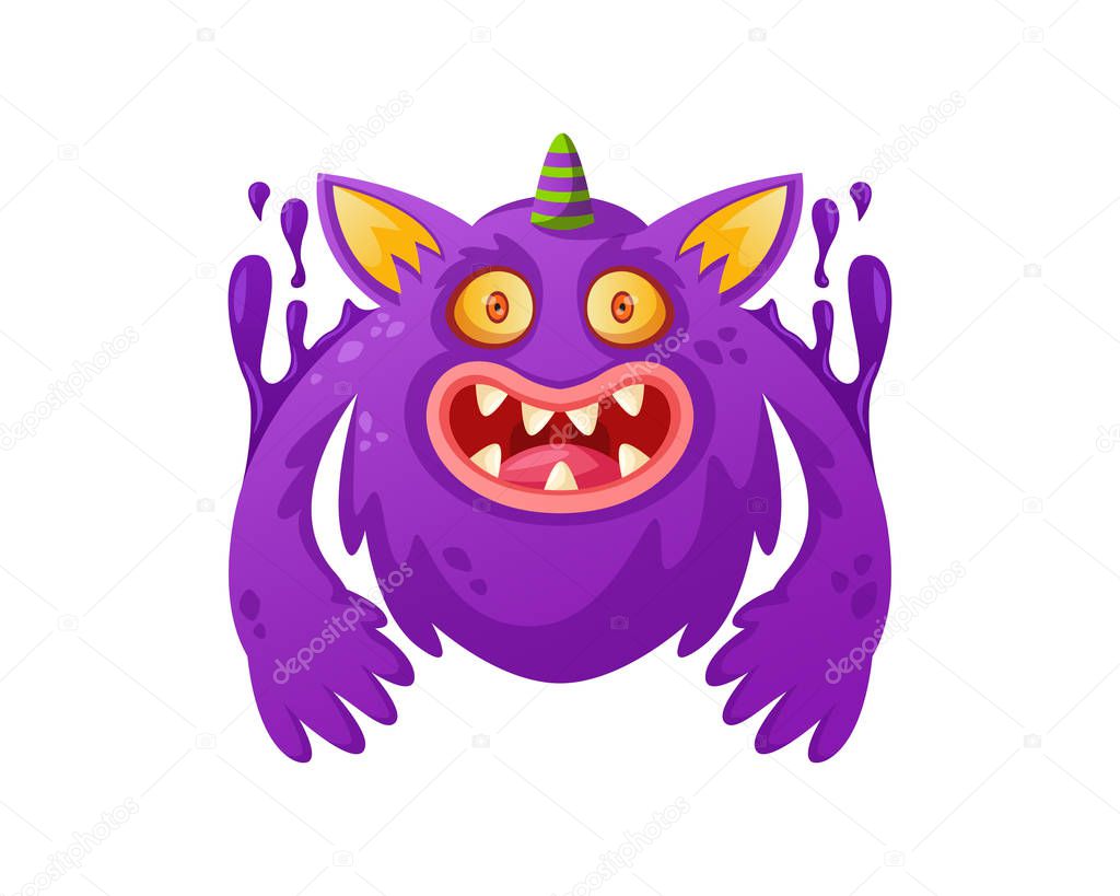 Cute Cheerful Flying Zombie Monster Cartoon Character Illustration, suitable for Game Asset, Book Illustration, Infographic, and Other Health Related Graphic Purpose
