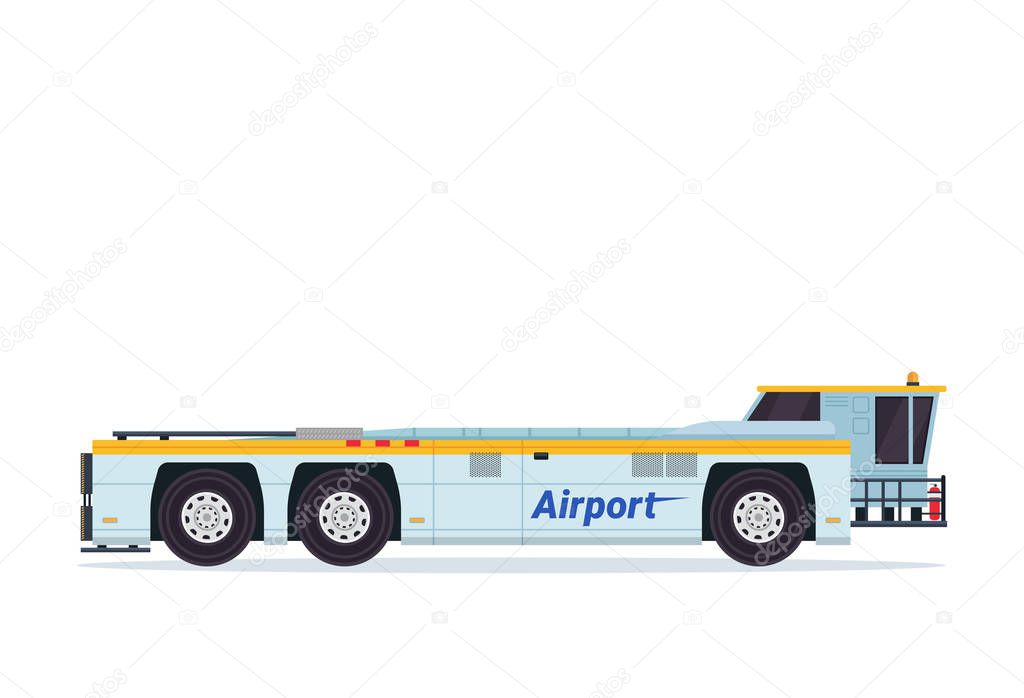 Modern Airport Tank Truck Refueler Ground Support Vehicle Equipment Illustration