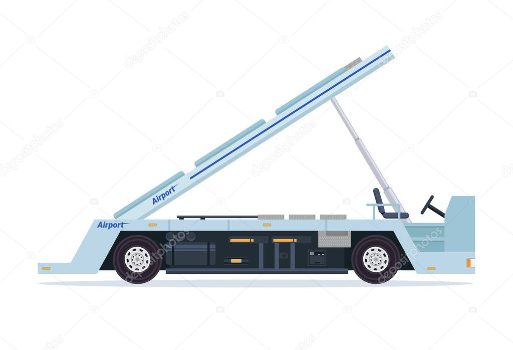 Modern Airport Tank Truck Refueler Ground Support Vehicle Equipment Illustration