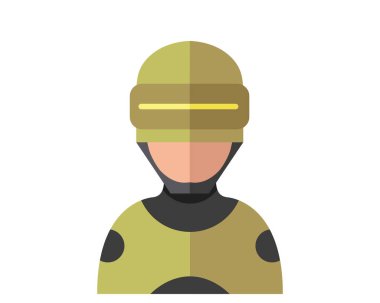 Modern vatansever süper kahraman düz Avatar