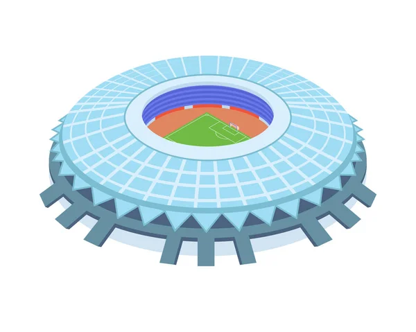 Estadio Fútbol Moderno Rusia Ilustración Isométrica — Archivo Imágenes Vectoriales