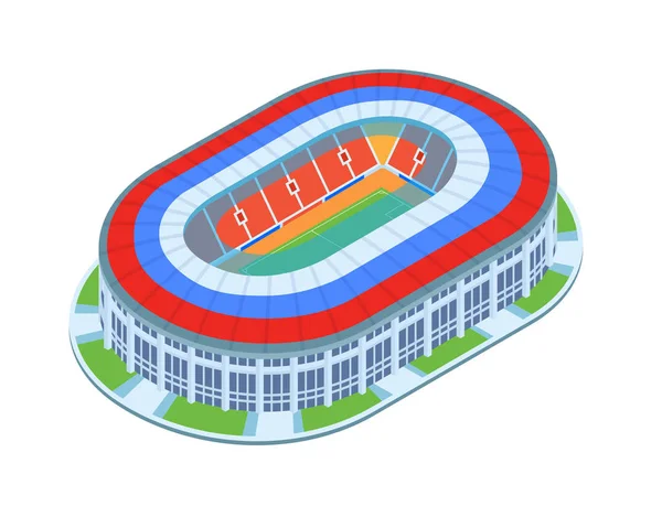 Estadio Fútbol Moderno Rusia Ilustración Isométrica — Archivo Imágenes Vectoriales