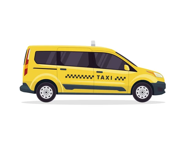 Moderno Urbano Amarillo Suv Familia Taxi Vehículo Ilustración — Vector de stock