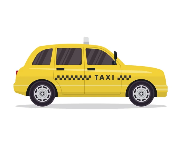 Moderno Urbano Amarillo Suv Familia Taxi Vehículo Ilustración — Vector de stock