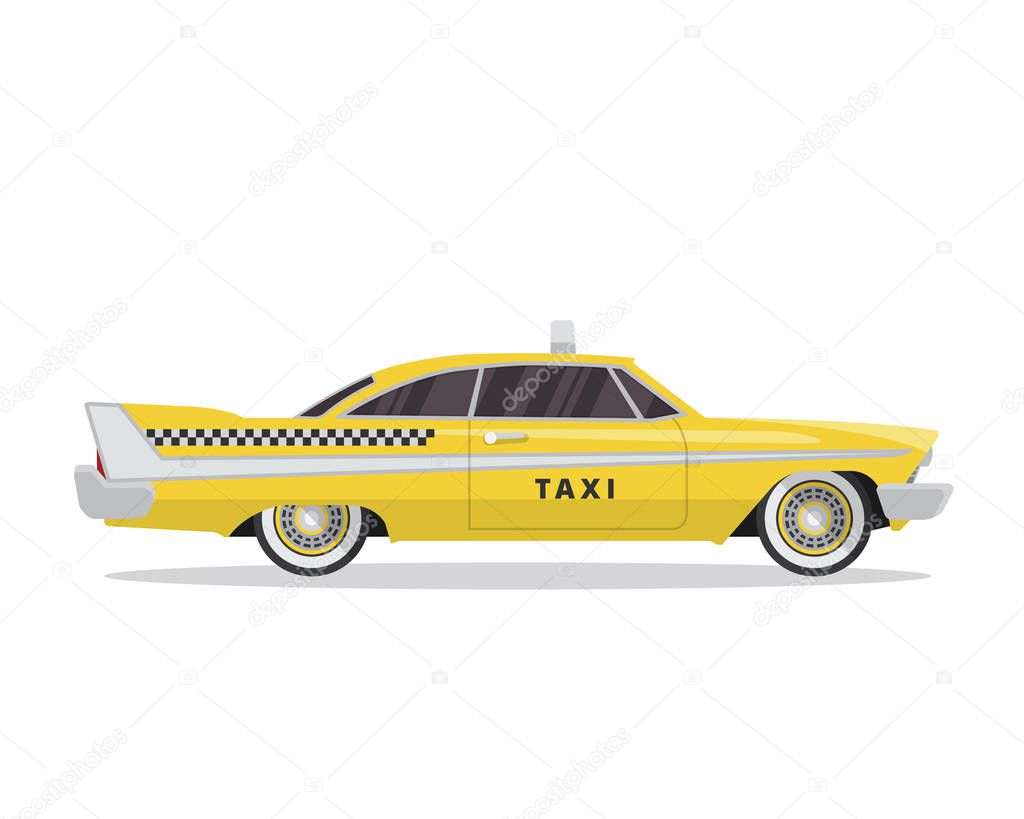 Modern Urban Yellow SUV Family Taxi Vehicle Illustration