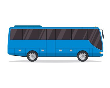 Amaç ticari yolcu otobüs illüstrasyon, baskı, oyun varlık, Infographic, Web ve diğer grafik için uygun ilgili