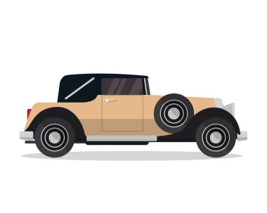 Eski model klasik araba illüstrasyon