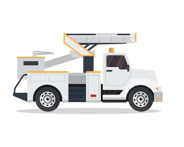 Illustrazione Moderna Del Camion Idraulico Del Secchio Nello Sfondo Bianco — Vettoriale Stock