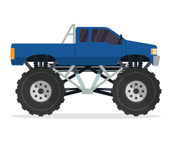 Moderne Monster Truck Fahrzeug Illustration Geeignet Für Buchillustration Spielmaterial Infografik — Stockvektor