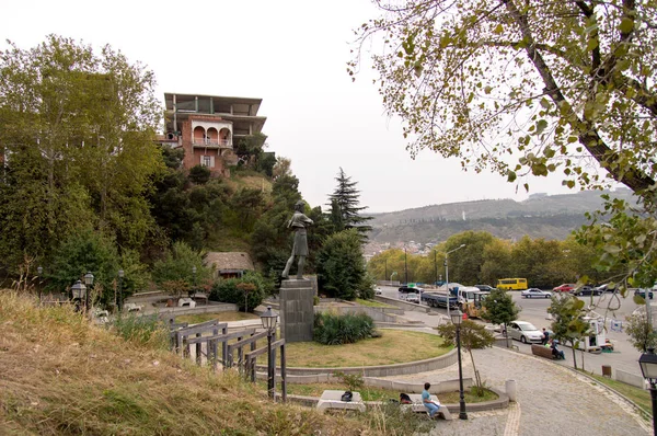 Georgia Tbilisi Pomnika Puszkina — Zdjęcie stockowe
