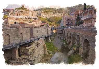 eski Tbilisi. resmi fotoğraflarını yapılır.
