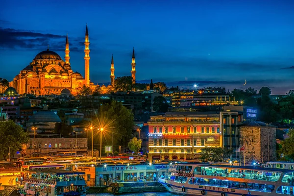 Май 2016 Мечеть Сулеймание Стамбульский Горизонт — стоковое фото