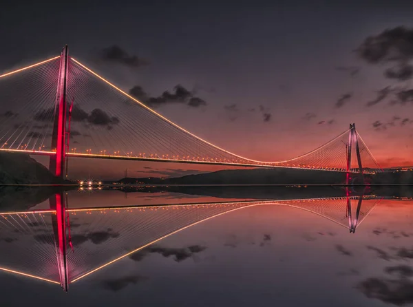 Terceira Ponte Istambul Ponte Yavuz Sultan Selim Turquia — Fotografia de Stock