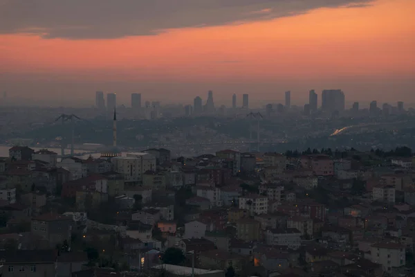 Paisagem Istambul Mesquita Camlica Foto Tirada Março 2019 Stanbul Turquia — Fotografia de Stock