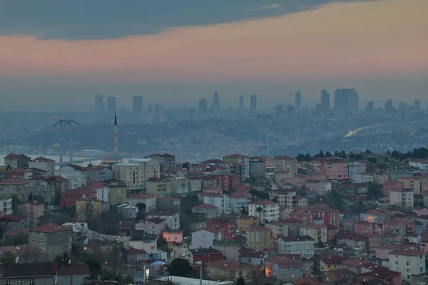 Istanbul Landschaft Von Camlica Moschee Foto Aufgenommen März 2019 Istanbul — Stockfoto