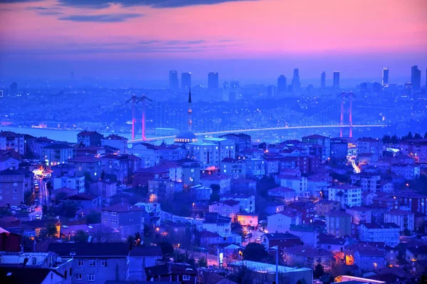 Paysage Istanbul Depuis Mosquée Camlica Photo Prise Mars 2019 Stanbul — Photo