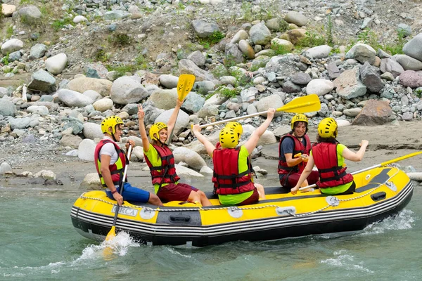 Wildwasser Rafting Auf Den Stromschnellen Des Flusses Frtna Juli 2016 — Stockfoto