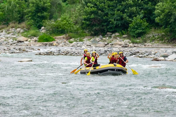 Wildwasser Rafting Auf Den Stromschnellen Des Flusses Frtna Juli 2016 — Stockfoto