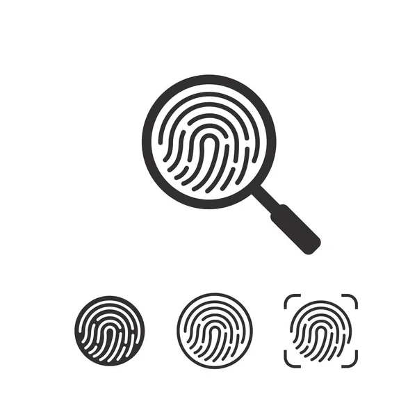 Fingerprint Icon Symbol Graphic Web Design Flat Vector Illustration Eps10 — Stock Vector