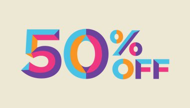 yüzde %50 uzakta, Satılık arka plan, Derma poligonal üçgen nesne. Eps10 vektör.