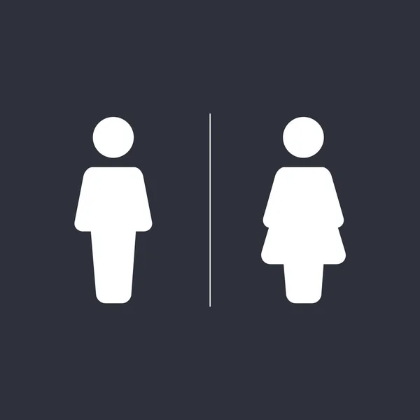 Záchody Pro Muže Ženy Černé Bílé Ikony Vektorová Ilustrace Royalty Free Stock Ilustrace