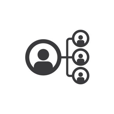 sosyal ağ simgesini, illüstrasyon insanlar ağ. vektör, eps 10