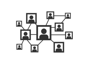 sosyal ağ simgesini, illüstrasyon insanlar ağ. vektör, eps 10