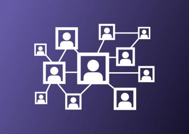 sosyal ağ simgesini, illüstrasyon insanlar ağ. vektör, eps 10