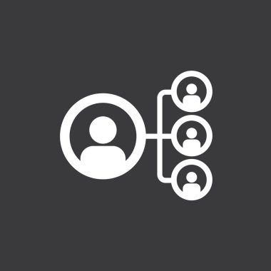 sosyal ağ simgesini, illüstrasyon insanlar ağ. vektör, eps 10