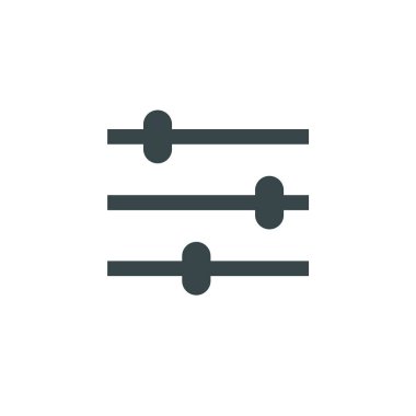 Denetim, ayarlar simgesini filtre. EPS, Web siteleri ve mobil minimalist düz tasarım için vektör çizim.