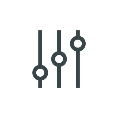 Denetim, ayarlar simgesini filtre. EPS, Web siteleri ve mobil minimalist düz tasarım için vektör çizim.