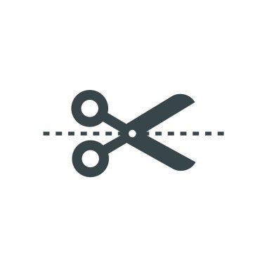 Makas simgesi. Sembol kesti. EPS, vektör çizim.