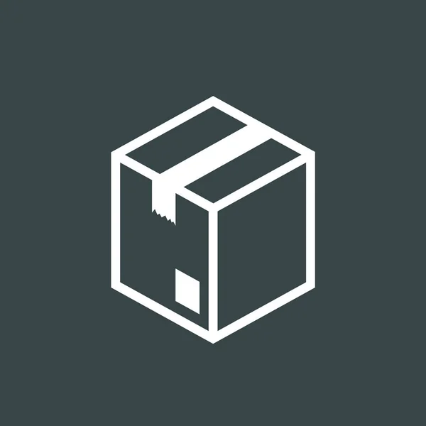 Stäng Packning Rutan Symbol Symbol För Förpackningar Eps Vektorillustration — Stock vektor